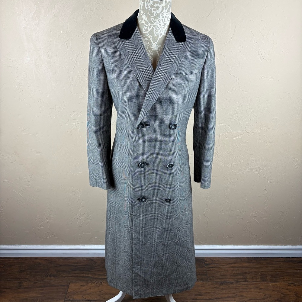Vintage Oxxford Clothes Connollys Glen Plaid Prince of Wales Coat Dress Womens 8